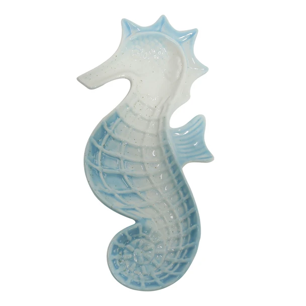 Blue & White Seahorse Plate