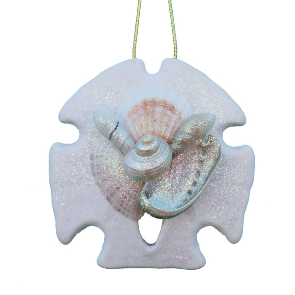 Hand-Crafted Sand Dollar Collage Ornament