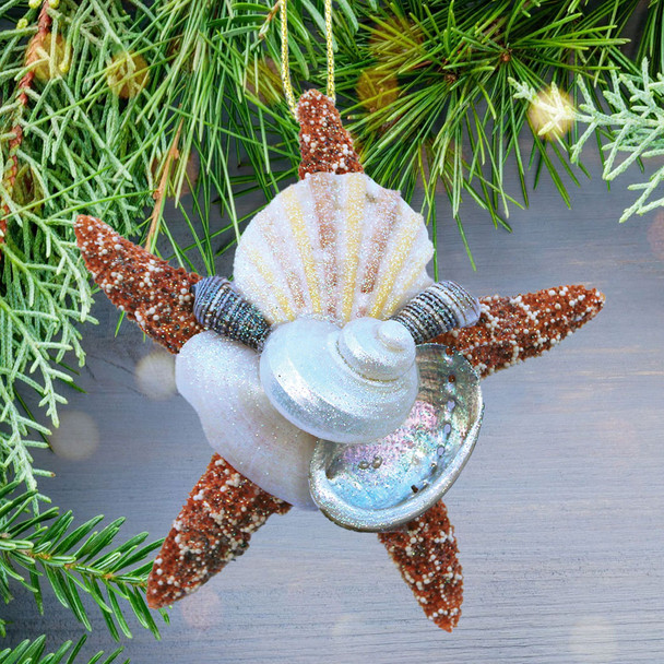 Sugar Starfish Collage Ornament