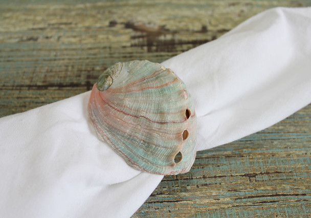 Natural Red Abalone Napkin Ring