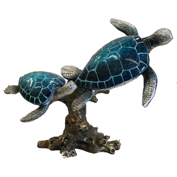Double Blue Sea Turtle and Kelp