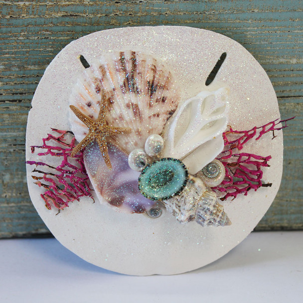 Keyhole Sand Dollar Sea Fan Collage Magnet