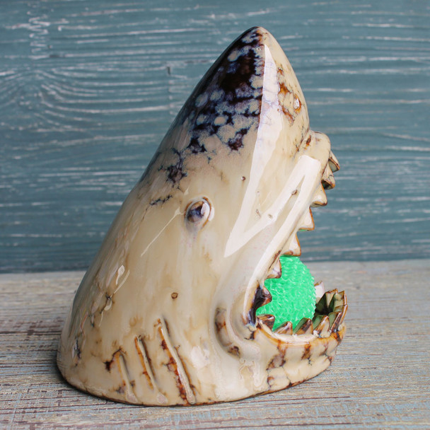 Ceramic Shark Scrub Holder