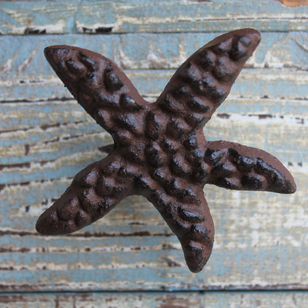 Rust Starfish Iron Knob