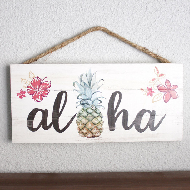 Aloha Pineapple Rope Sign