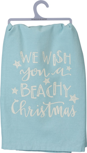 We Wish You a Beachy Christmas Dish Towel