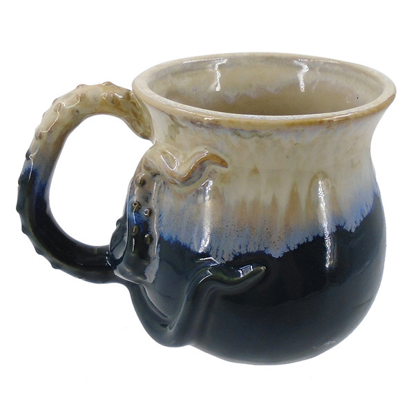 Blue Octopus Stoneware Mug