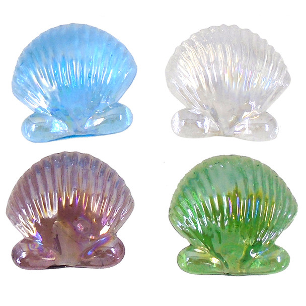 Small Glass Shell Paper Weights