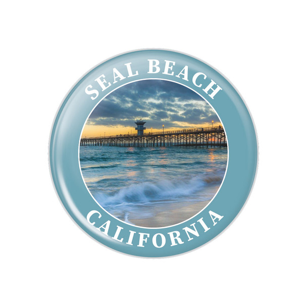 Seal Beach Pier Button