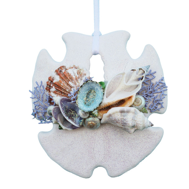 Lavender Sea Fan Sand Dollar ornament