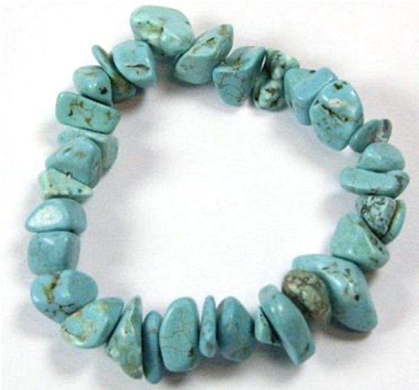 Chunky Turquoise Howlite Bracelet