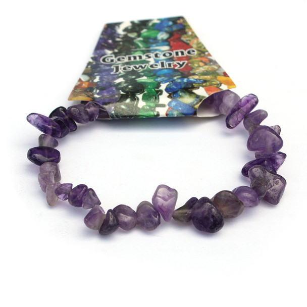 Amethyst Chip Gemstone Bracelet