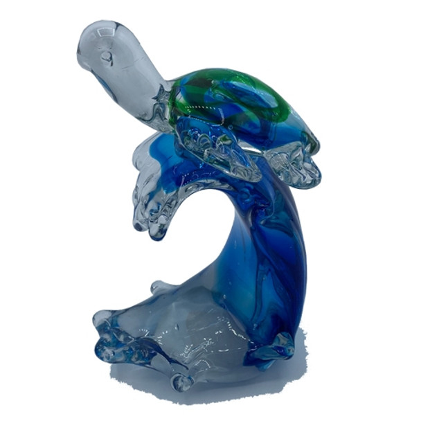 Glass Turtle on Wave