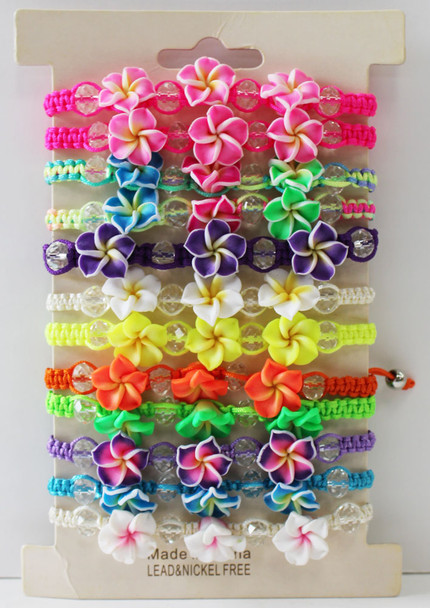 Flower with Crystal Bracelet