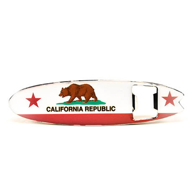 CA Surfboard Bottle Opener Magnet