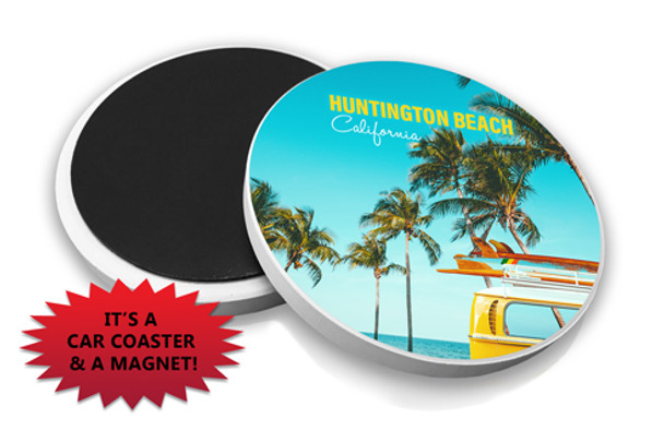 Huntington Beach Surf Bus Magnet