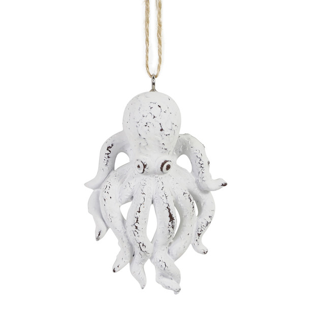 White Octopus Ornament