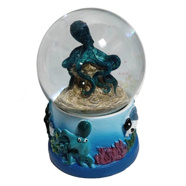 Blue Octopus Snow Globe