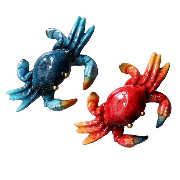 Red and Blue Crab Magnets