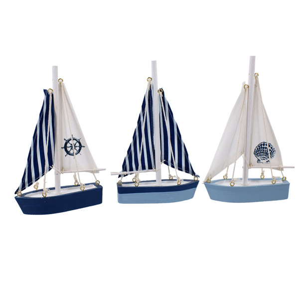 Blue and White Sailboat Set
