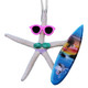 Surfer Girl Starfish Ornament - Purple