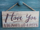 Bushel & a Peck Rope Hanging Sign