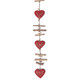 Red Wooden Heart Garland