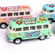 1962 VW Classic Bus Flower Die Cast Car - 1:64 Scale - 1 Dozen