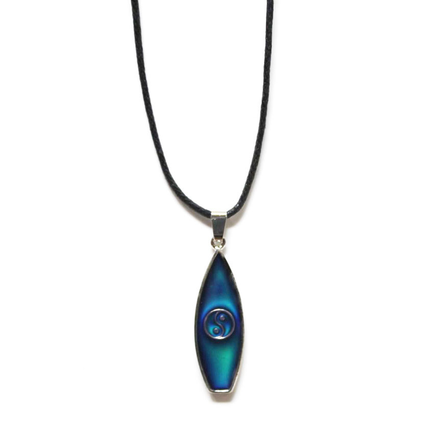 Wood Surfboard Pendant Cord Necklace Popular Surfer & Beach Jewelry