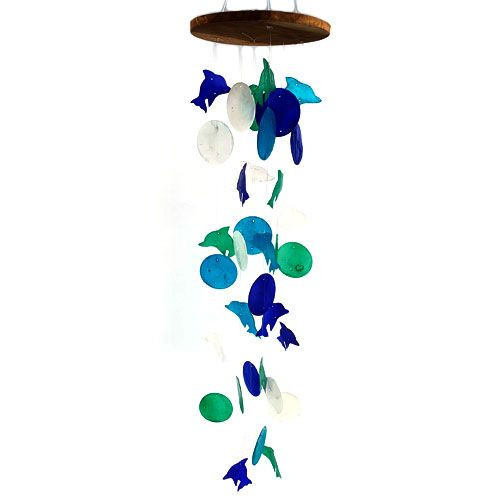 Capiz Shell Wind Chimes • Outdoor Coastal Decor • California Seashell Co