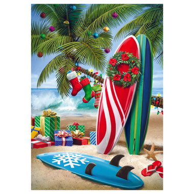 Beach Surfboards Christmas Cards - Coastal Christmas Stationery