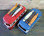 Top view of vans with surfboards
