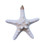 Small White Thorny Starfish Glitter Ornament