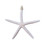 Small White Finger Starfish Glitter Christmas Ornament 