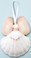 Peach Wing Seashell Angel Ornament