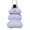 White Sea Urchin Snowman Christmas Ornament