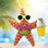 Beach Bucket Girl Starfish Ornament