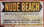 Nude Beach Metal Sign