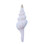 Large White Spindle Glitter Ornament
