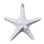 Large White Bumpy Starfish Glitter Ornament - Made in Huntington Beach, California, USA