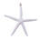 Large White Finger Starfish Glitter Ornament