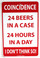 24 Beers in a Case - 24 Hours in a Day
