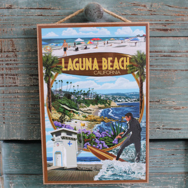 Laguna Beach Scenic Montage Sign - Made in the USA - California