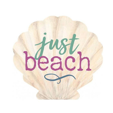 Just Beach Shell Shape Sign - Made in the USA by P Graham Dunn ...