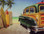 Retro Beach Woody & Surfboard Tin Metal Sign