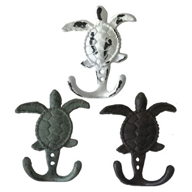 Sea Turtle Wall Hooks, Nautical Anchors, Seashell Welcome Cast Iron  Blissful Beach Fast Free Shipping 