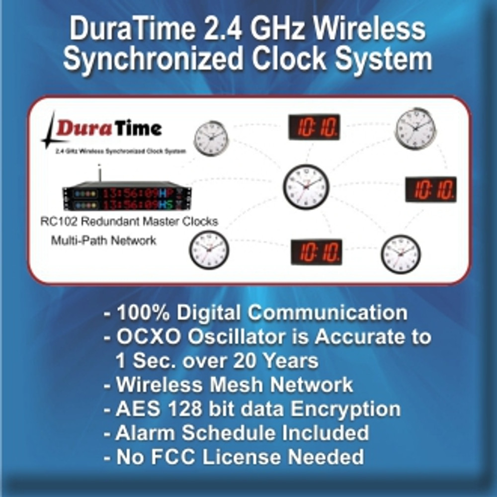 DuraTime Wireless Syncronized Clock Systems