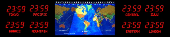 BRG Geochron Time Zone Display with 8 x zones