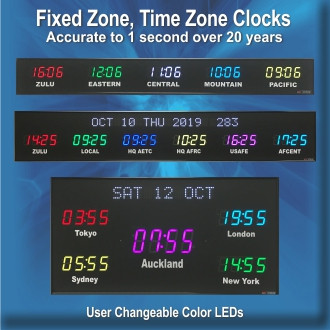 BRG Fixed time zone clocks.