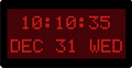 DuraTime 10 Digit, 2 Line, 1.2" Red Dot Matrix LED Digital Clock. Available in RED, GREEN and Blue LED.
Contact us for advice and prices.